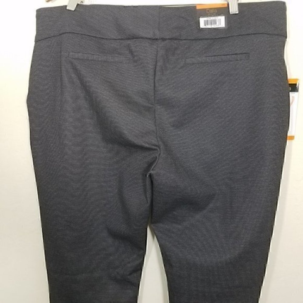 NWT Dalia Built-in Tummy Control Mid Rise Pull-on Gray Stretch Pants Size XXL - Picture 9 of 11